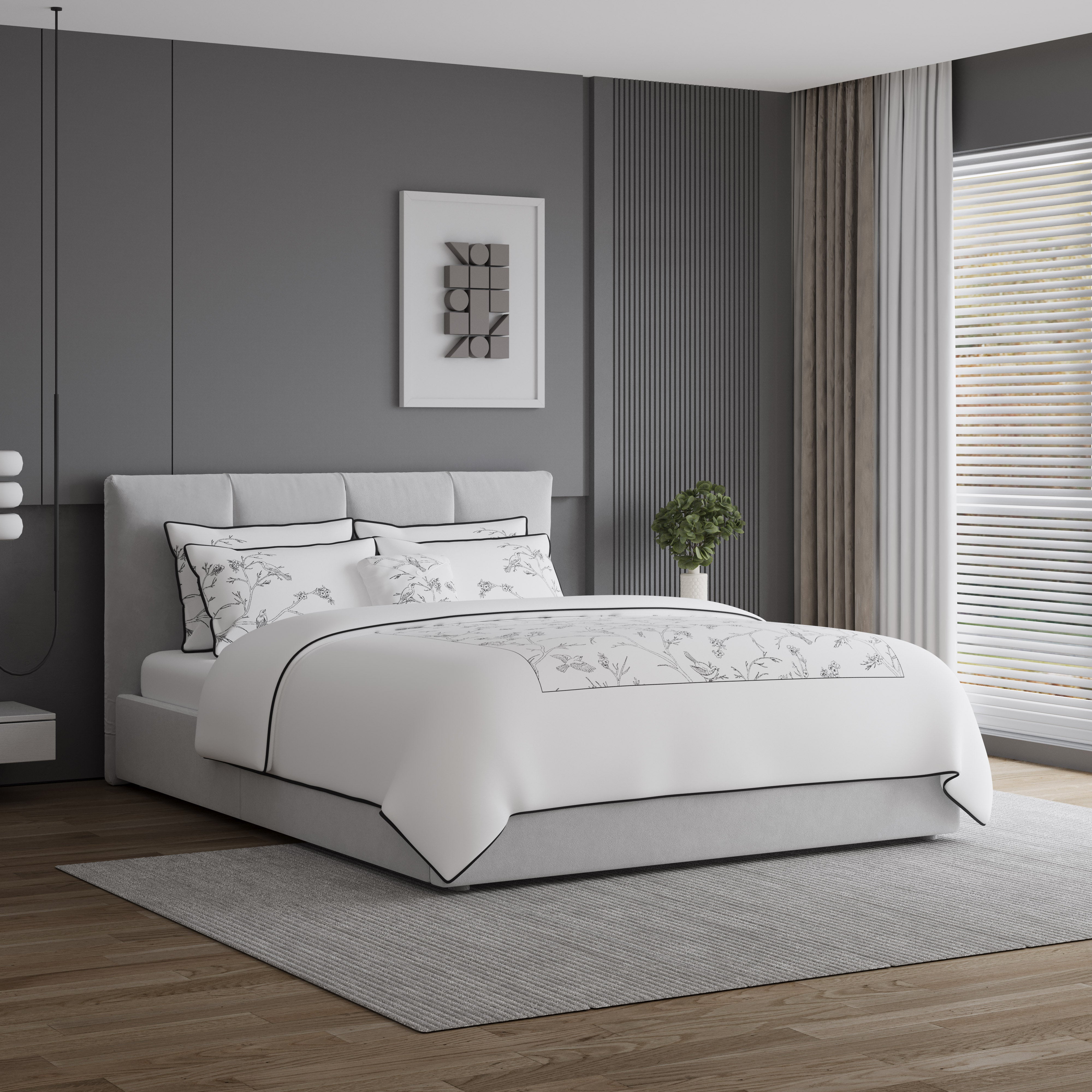 The Woodstock (Charcoal) Single Bed